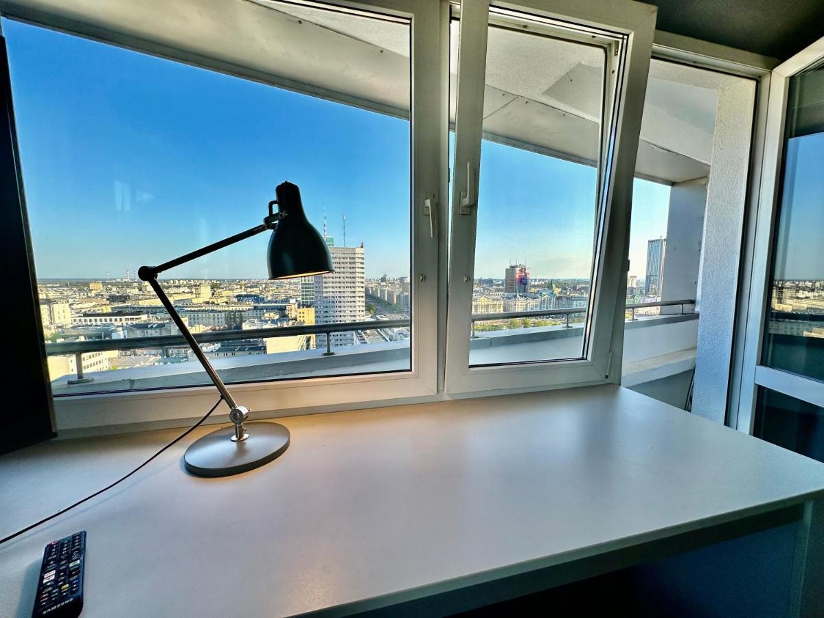 Super Apartament Grey Centrum 2X Metro Fast Wifi 300 Mbs Netflix Appletv Smarttv Spotify Panorama Miasta Varşova Dış mekan fotoğraf