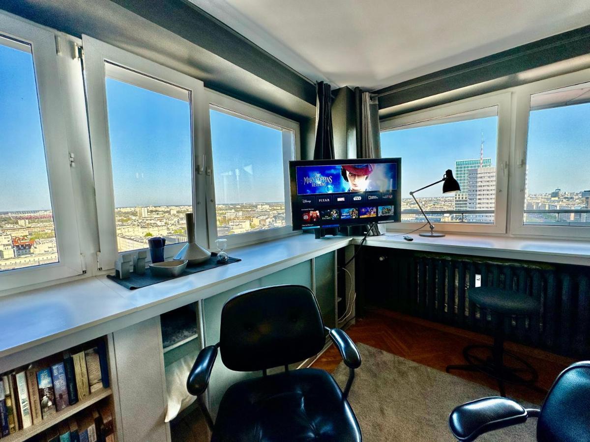 Super Apartament Grey Centrum 2X Metro Fast Wifi 300 Mbs Netflix Appletv Smarttv Spotify Panorama Miasta Varşova Dış mekan fotoğraf