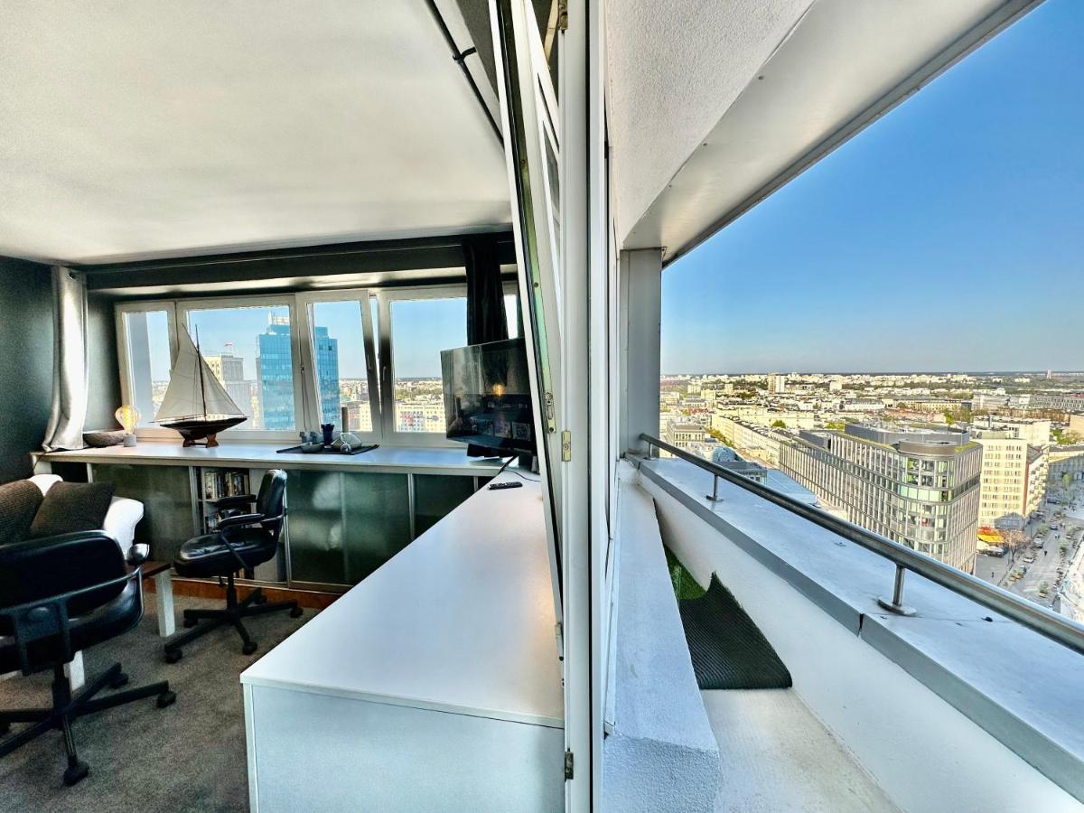 Super Apartament Grey Centrum 2X Metro Fast Wifi 300 Mbs Netflix Appletv Smarttv Spotify Panorama Miasta Varşova Dış mekan fotoğraf